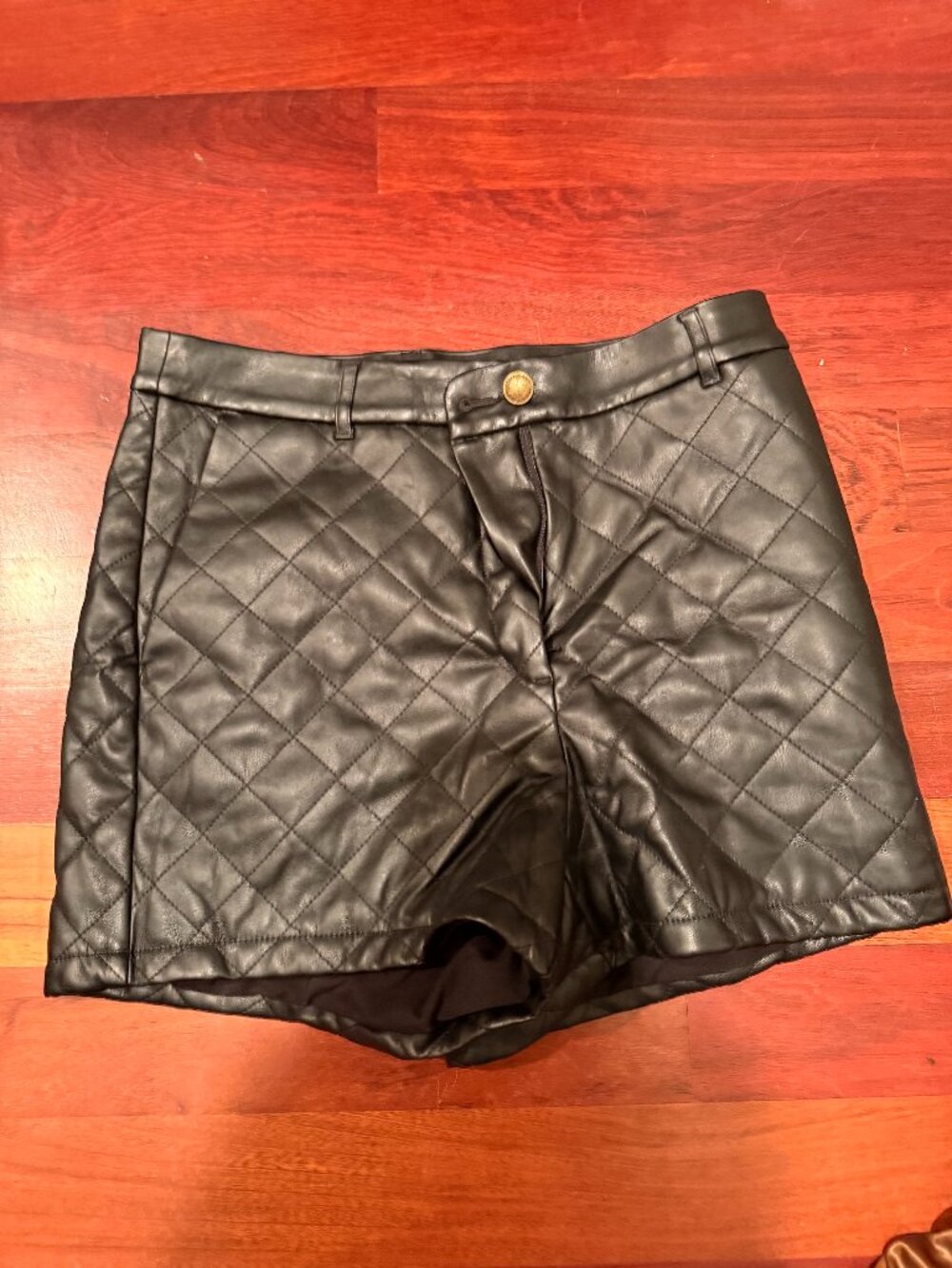 Express Faux Leather Quilted Shorts